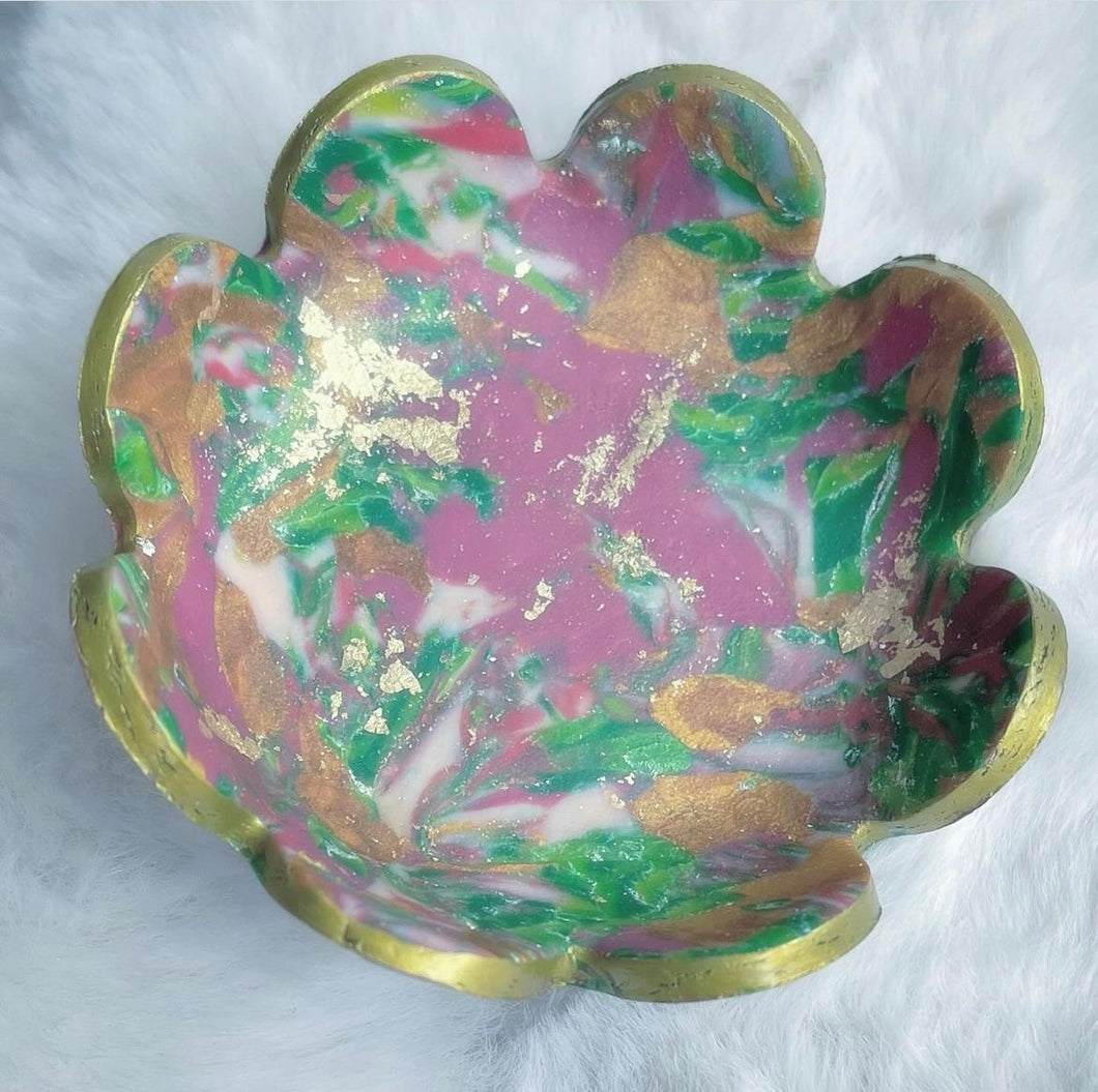 Multicolored trinket dish