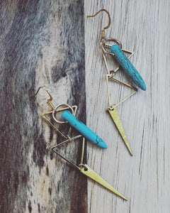 Brushed brass and turquoise