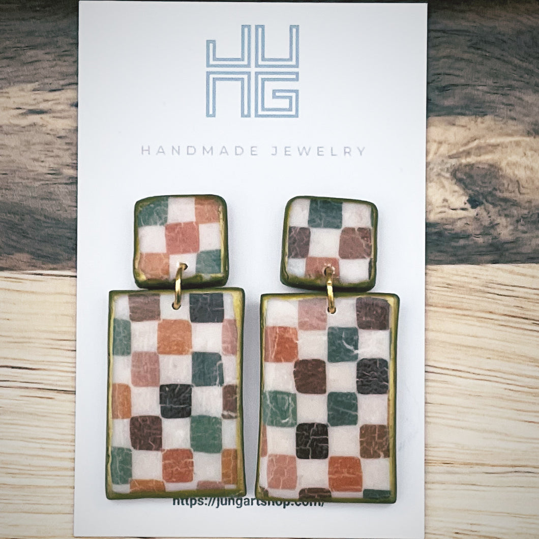 Checkerboard Earrings