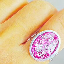 Load image into Gallery viewer, Pink and silver resin glitter