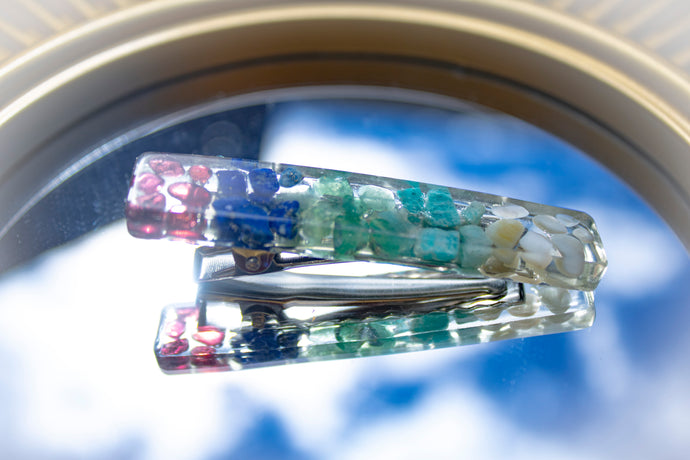 Gemstone Chip Hair Clip