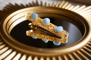 Blue Stone Hair Clip