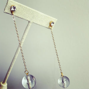 Clear Drop Earrings