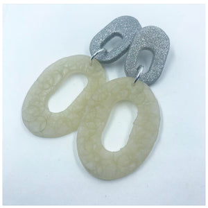 Textured Oval Dangles