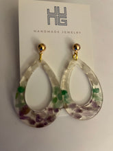 Load image into Gallery viewer, Genuine Stones in Resin Earrings