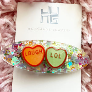 Candy Hearts Hair Clip LOL