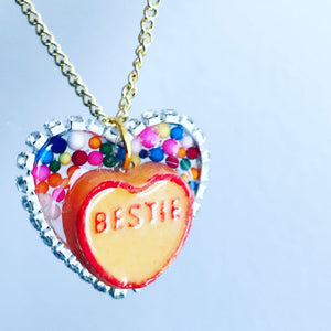 Bestie Candy Heart Necklace