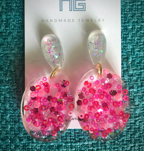 Pink Glitters and Holographic Glitter Studs