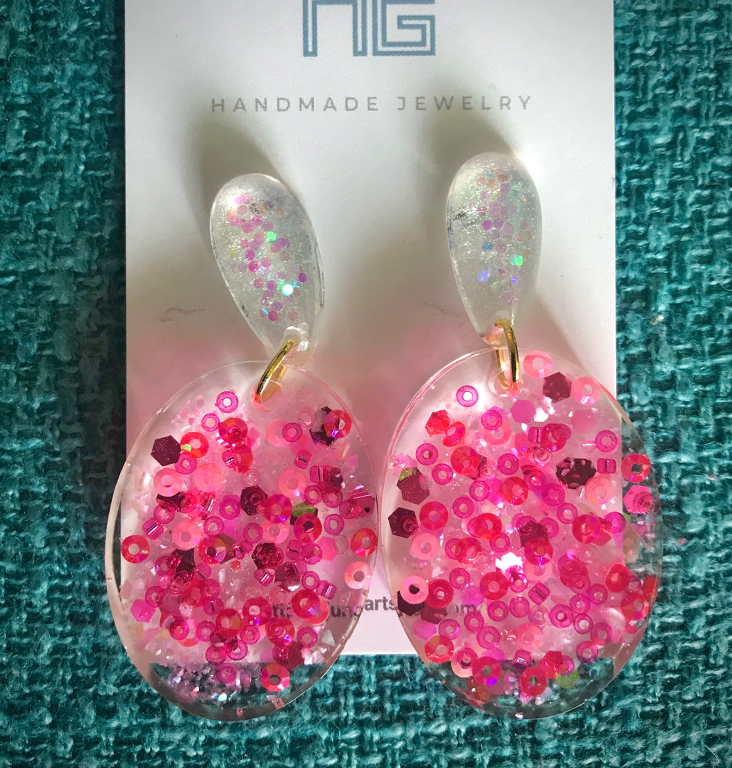 Pink Glitters and Holographic Glitter Studs