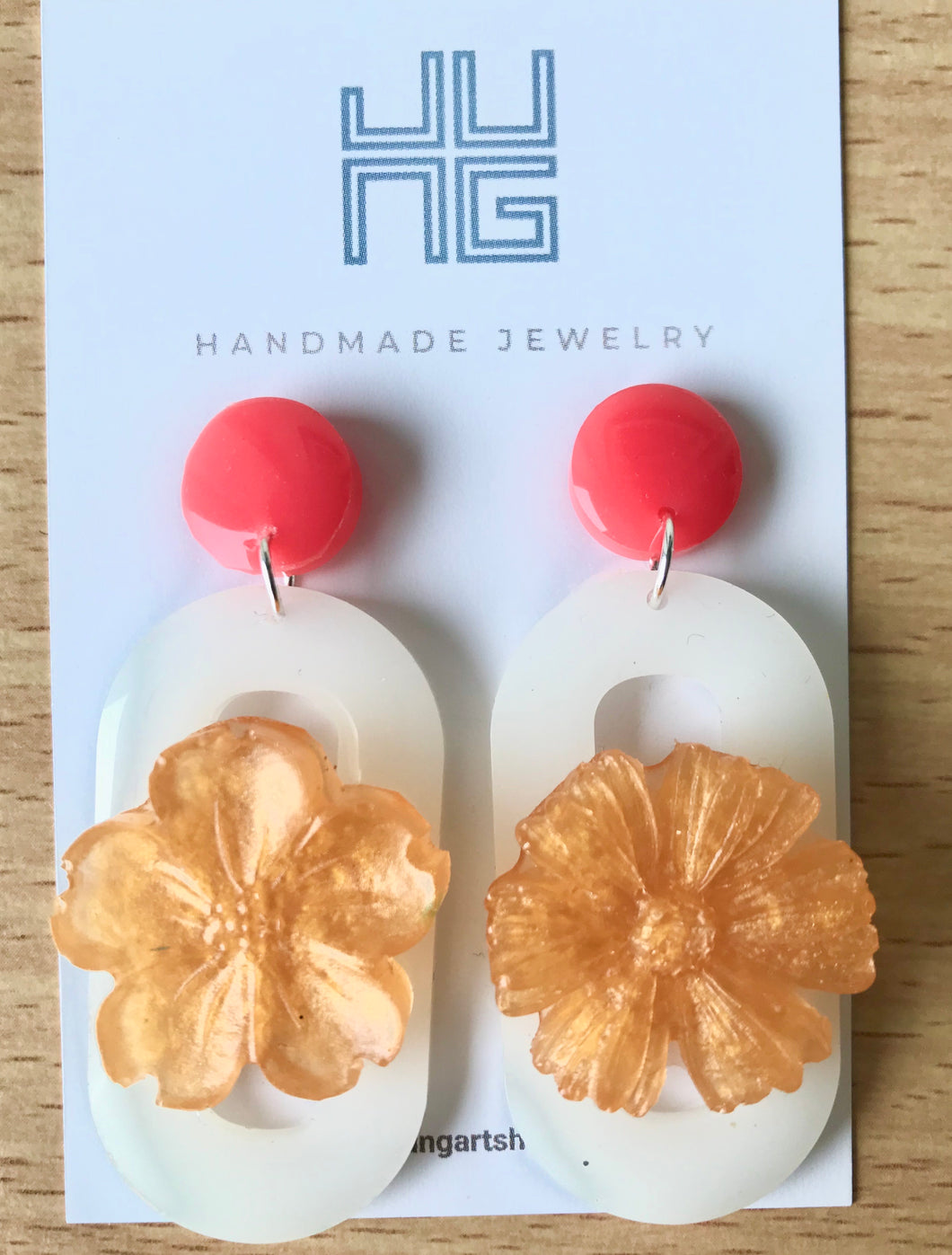 Modern Floral Resin Earrings