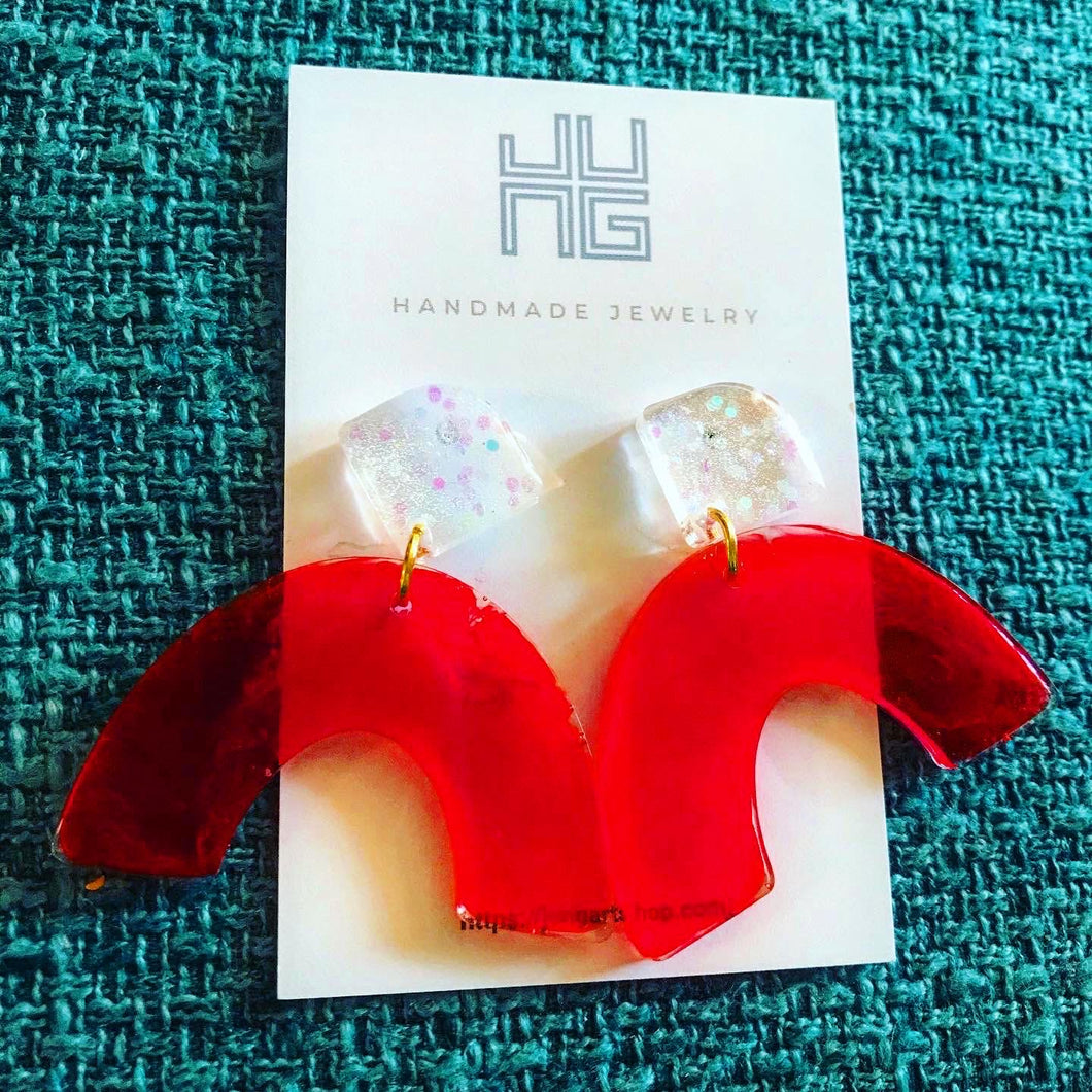 Red Arch and Holographic Glitter