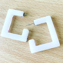 Load image into Gallery viewer, Confetti Glitter Square Hoops