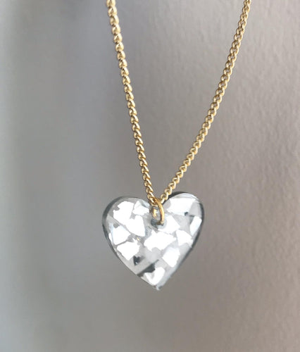 Heart Pendant on Brass Chain