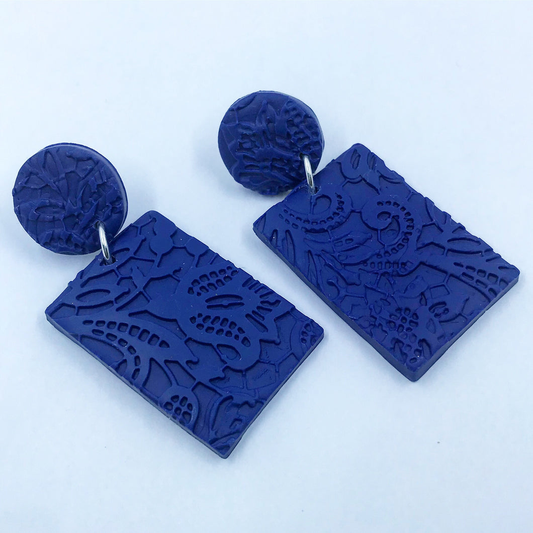 Paisley Embossed Blue