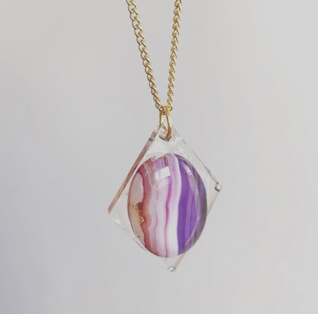 Striated Agate Pendant