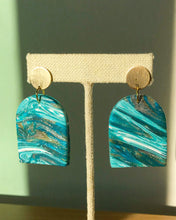 Load image into Gallery viewer, Marbled Clay and Brass Earrings