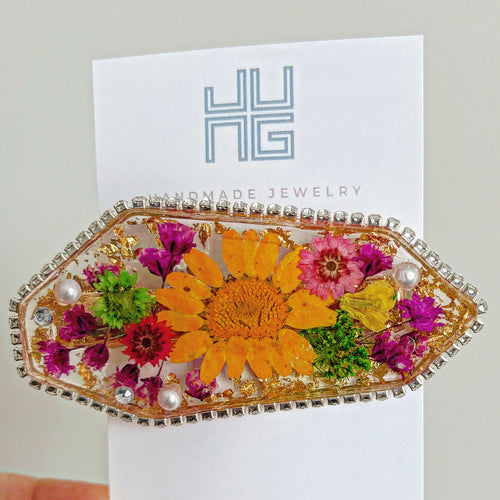 Floral with rhinestone trim