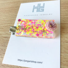Load image into Gallery viewer, Neon Confetti Glitter Hair Clip