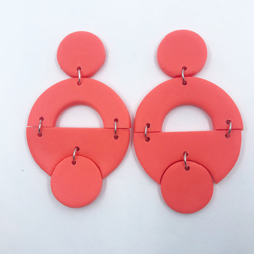 Circles and Arch Hinged in Tangerine